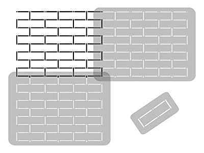 Reusable Plastic Wall Stencil // 25.5" x 37.4" // BRICK WALL #2 // Seamless Repetitive Allover Pattern Template