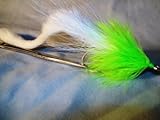 Merrimack River Flies Bunny Pike Fly Extra Large Size 6/0 Chartreuse and White
