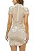 Dreamtravel Womens Short Sleeve Turtleneck Velvet Mini Bodycon Pencil Dress