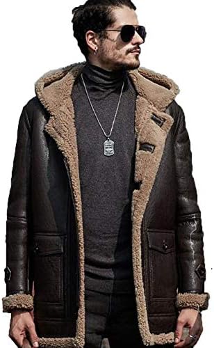 メンズ B 3フライトジャケット ロングpコート プレミアムムートン羊毛革