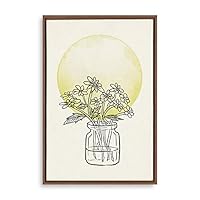 Framed Canvas Wall Art Modern Geometric Pattern Canvas Prints Home Artwork Decoration for Living Room,Bedroom - 16x24 inches