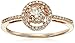 Jewelili 10K gold 5mm Round Shape Morganite, Blue Sapphire an Ruby and 1/6 Cttw Natural White Round Diamond Halo Ring