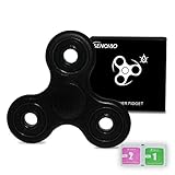 SENQIAO EDC Spinner Fidget Hand Spinner Toy - Ultra Durable Build, with BSi3N4 Hybrid Ceramic Bearings (Black)