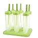 Ice Pop Mold - 6 pack Ice Pop Maker Reusable BPA-Free Plastic Freeze Pop Molds for Homemade Iced Snacks, Green