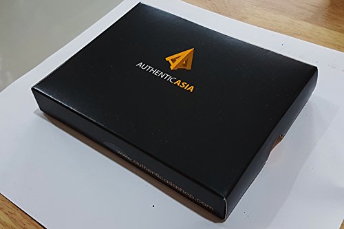 Classic Genuine Stingray Leather Bi-Fold Wallet w/ Left Flap (Stripped Black)