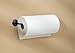 mDesign Metal Wall Mount Paper Towel Holder & Dispenser, Mounts to Walls or Under Cabinets - for Kitchen, Pantry, Utility Room, Laundry and Garage Storage - Holds Jumbo Rolls - Matte Black