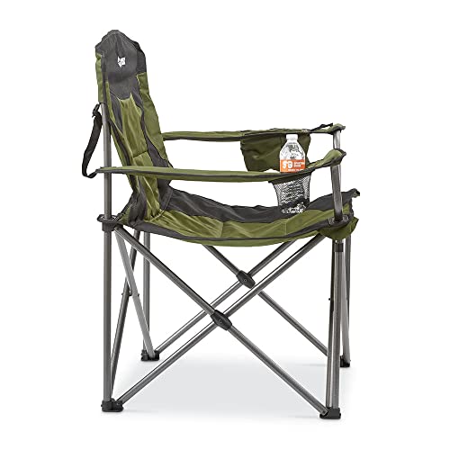Guide Gear Oversized XXL Camp Chair, 600lb. Capacity, Green/Black
