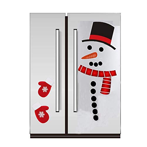 Christmas Snowman Refrigerator Magnets, VIVAYO Large Self-adhensive Refrigerator Magnets Stickers for Christmas House Decorations Fridge, Metal Door, Garage, Cabinets
