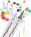 Pack of 40 Double Tip Colored Markers - Suitable For Kids And Adults - Ideal For Sketching and Coloring Ink - By Utopia Home
