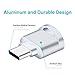 USB C Card Reader, 2 Pack Type C to Micro SD Card Reader Aluminum for MacBook Pro, Samsung Galaxy S8 S8+, Nintendo Switch, Nexus 6P 5X, LG V20 G6 and More (Silver)