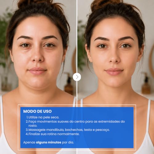 Escova Facial para Drenagem Linfática e lifting Facial - Massageador de Contorno, Estímulo de Circulação e Redução de Inchaço - Cerdas Ultra Macias