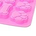 homEdge 2-in-1 Puppy Dog Paw and Bone Silicone Molds, Non-Stick Food Grade Silicone Molds for Chocolate, Candy, Jelly, Ice Cube, Dog Treats (Set of 4PCS Pink)