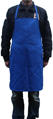 FantasyDeco Home Restaurant Bib Polyester Pocket Apron, Pack of 2, Navy Blue, 27x32-inch