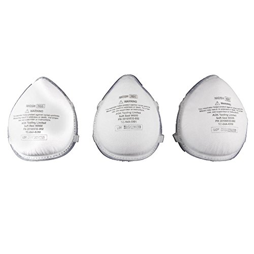 SoftSeal Silicon Molded XL NIOSH N95 Certified Fine Particle Filtration Respirator Mask (3-Pack)