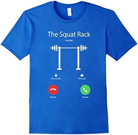 Mens Awesome Leg Day T-Shirt The Squat Rack Is Calling Medium Royal Blue