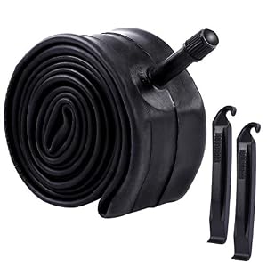 Ruisita Bike Cycle Inner Tubes Mountain Bikes Inner Tubes with Bicycle Schrader Valve and Tyre Levers, 26″ x 1.75 to 2.125