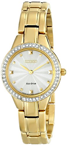 Citizen Eco-Drive Women's EX1362-54P Silhouette Analog Display Gold Watch