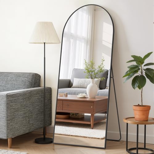Mirror Full Length 64"x21" Full Body Floor Mirror with Stand, Shatterproof Glas…