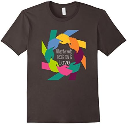 Men's What the World Needs Now is Love World Peace T-Shirt XL Asphalt