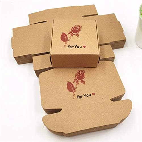 shunlidas Home Accessories Arts & Crafts Wind Chime Decoration 50Pcs 65 * 65 * 30Mm Kraft Paper Aircraft Gift Boxes Handmade Soap Packing Box Jewelry/Cake/Handicraft/Candy Storage Paper Boxes