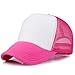 MEXUD Children Toddler Infant Hat Peaked Baseball Beret Kids Cap Hats (Hot Pink White)