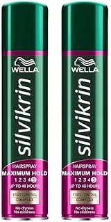 Wella Silvikrin Maximum Hold Hairspray 400ml Pack of 2 by Wella Professionals