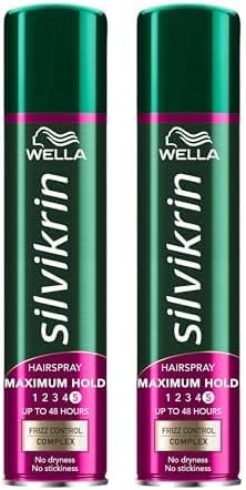 Wella Silvikrin Maximum Hold Hairspray 400ml Pack of 2 by Wella Professionals