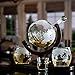 Vinetto Whiskey Globe Decanter Set with 2 Etched Globe Whisky Glasses & Shots Glasses - Whiskey Decanter for Liquor, Scotch, Bourbon, Vodka (850ml) - World Etched Scotch Decanter Set with Antique Ship