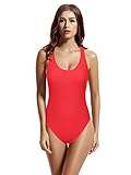 zeraca Women's Plus Size Sporty Sexy High Cut One Piece Swimsuits (XL18, Diva Pink)