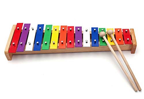ZDYWY Wooden Xylophone Glockenspiel Musical Toy for Kids Children Boys Girls with 15 Tone Keys