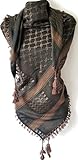 Brown Black Arab Shemagh Head Scarf Neck Wrap Cottton Palestine Arafat Dark Tan