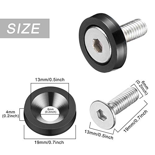 Kit 20 Boulons Aluminium Colorés Enmoo - Rondelles Décoratives M6x19mm Vert