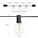 keymit G40 LED Dimmable Outdoor String Lights Bulb, Edison Vintage Warm Glow 1W 2200K Globe Small Clear Glass Bulb for Patio Bistro Garden Party 25Pack