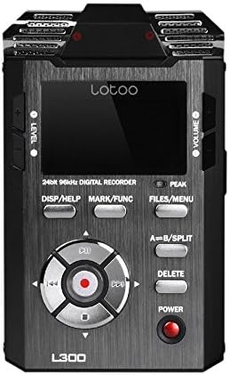 Lotoo L300 Digital Voice Recorder, Professional Broadcast Level High Resolution Lossless Portable Studio Linear PCM 192kHz/24-Bit Stereo Sound Audio Recorder Dictaphone, 16GB SD Card as Gift