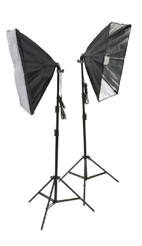 Ephoto 2 x studio photo video light kit ez softbox 16" x 24&…