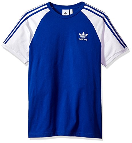 Adidas men s originals 3 stripes tee, collegiate royal,…