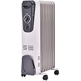 Tangkula Electric Oil Filled Radiator Heater Portable Home Room Radiant Heat 5.7 Fin Thermostat 1500w