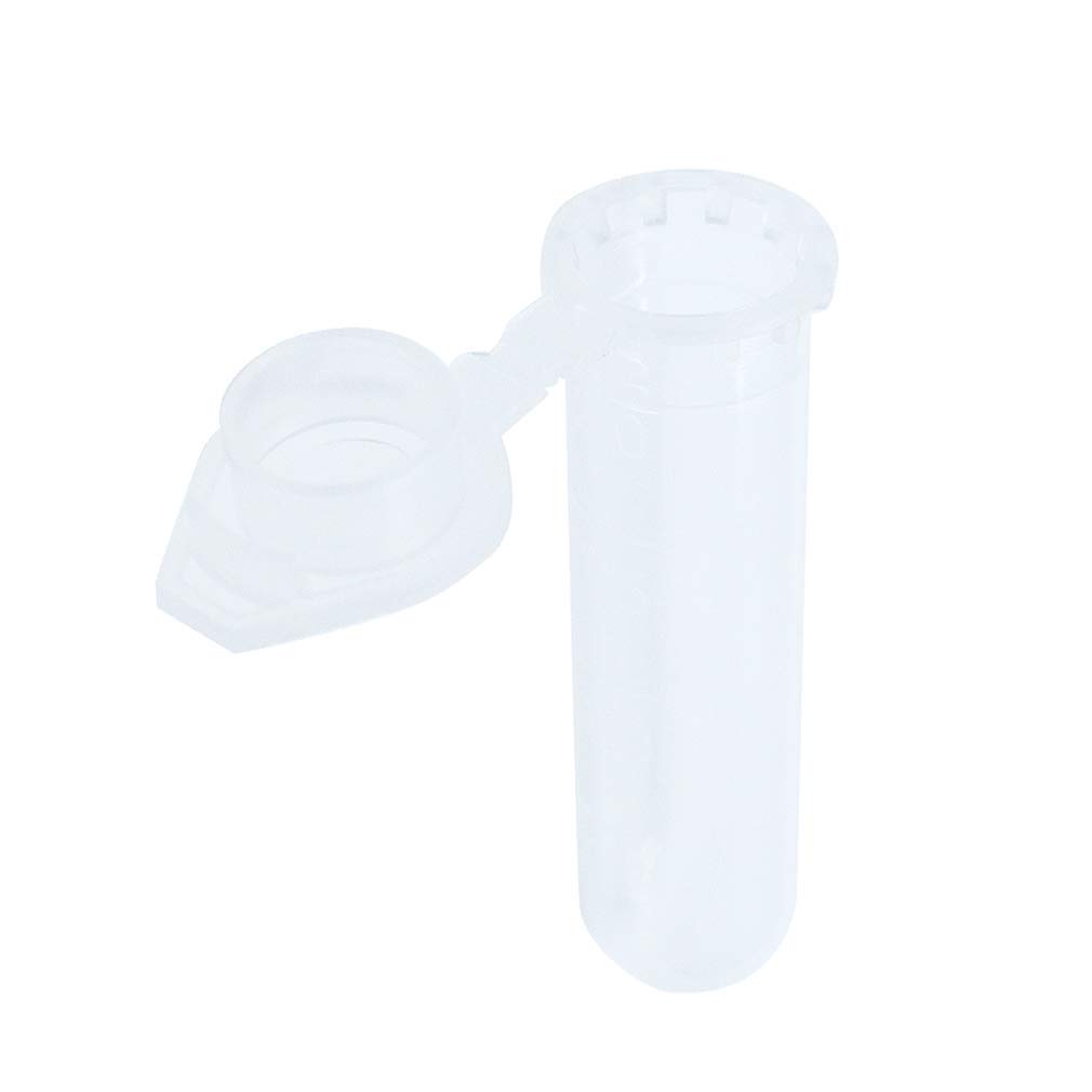 Dasunny 500Pcs 2ml Centrifuge Tubes, Plastic Vial Tube Sample Storage