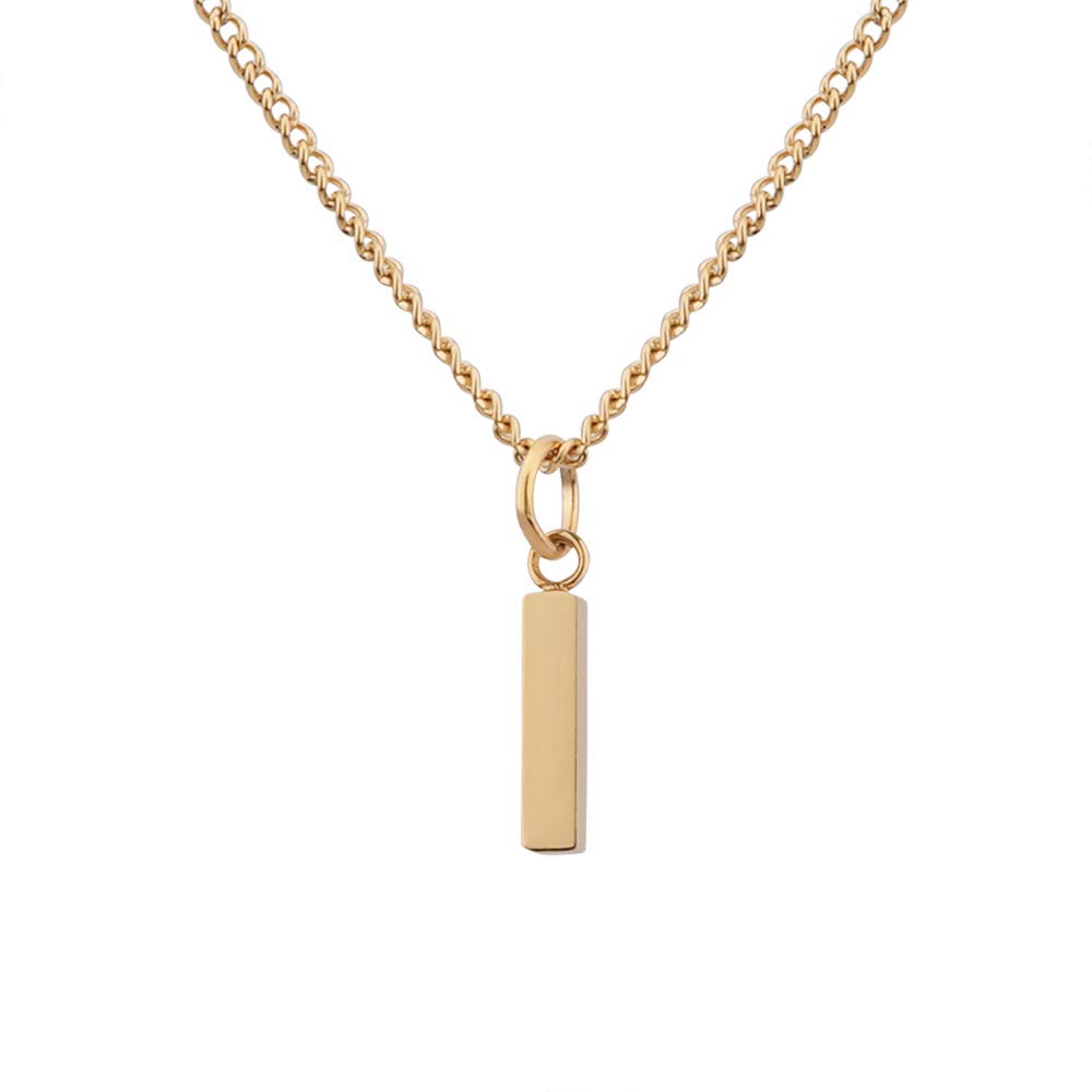 GD GOOD.designs EST. 2015 Letter Necklace for Ladies I Gold Necklace with Initials Pendant (N)