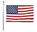 Ezpole Classic Inground Flag Pole Kit for Outdoors Heavy Duty-Winds to 130 Mph. Dual Flag Pole Holder for Outside House-Made in USA-Home Camper Beach-Includes Pole Flag Ground Sleeve Hardware (21 Ft)