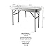 GasOne Ice Party Table 4ft / Fish Cleaning Table Smooth Finish Great for Camping, Parties, Tailgate Table, Fishing Tablethumb 1