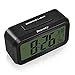 BeautyFlower Smart Alarm Clock with Large LCD screen, Low Light Sensor Technology, Soft Night Light, Repeating Snooze, Month Date & Temperature Display Function(black) (black)