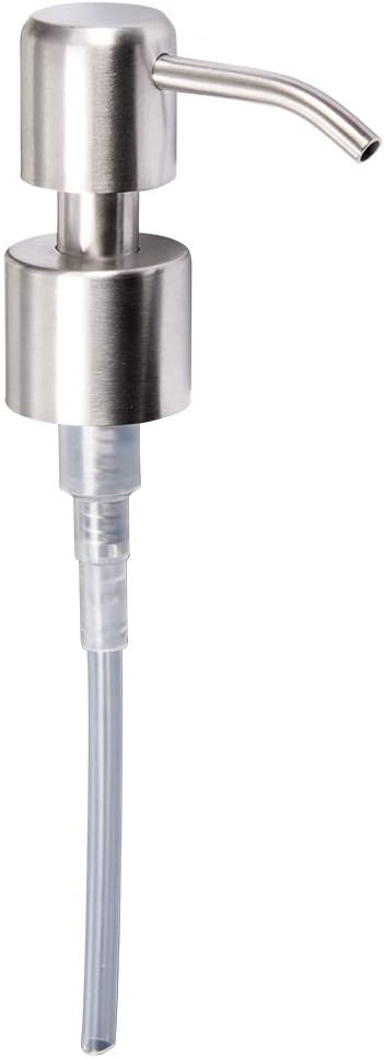 Kapitan Soap Dispenser Pump Head Replacement Spare Stainless Steel 24mm Brushed Finish, Nickel, 1 pack