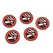 uxcell 5 Pcs Vehicle Car Plastic Reflective No Smoking Sticker Red White