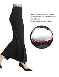 Falda larga para dama, elástica, cómoda, talla grande