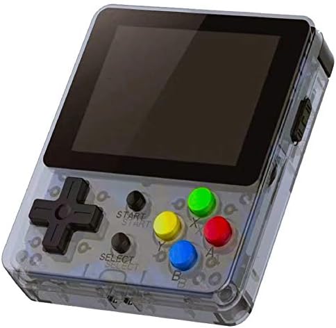 LDK Game 2.6 inch Screen Mini Handheld Open Source Linux Game Console Nostalgic Children Retro Game Mini Family TV Video Consoles (Transparent Black)