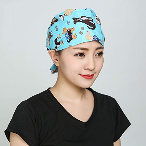 FENICAL Surgical hat Scrub Cap Unisex Adjustable Surgical hat