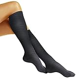 Black Compression Socks for Women, Men, Nurses, Running, Travel Knee High Graduated 20-30 mmhg Compression. Ultimate Quality.