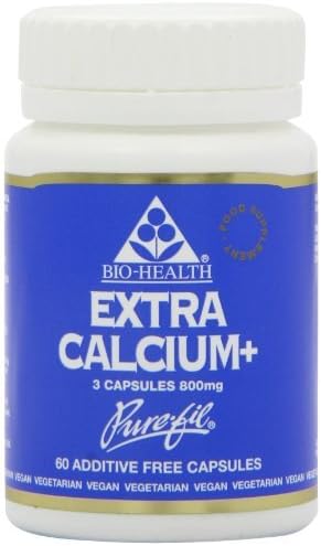 Bio Health Extra Calcium Magnesium Zinc and Vitamin D - Pack of 60 Vegetarian Capsules by Bio-health