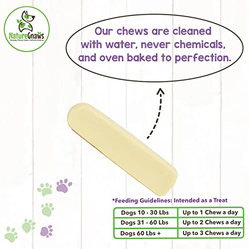 NATURE GNAWS AMERICAN CHEESE CHEWS FOR DOGS – LONG LASTING HARD CHEW TREATS – RAWHIDE FREE DOG BONES – YAK ALTERNATIVE – MADE IN THE USA